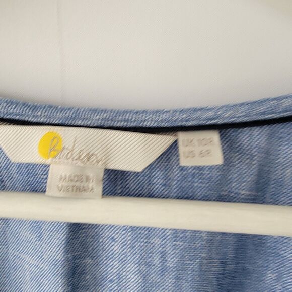 boden 100% linen V-Neck Flippy Mini Dress size 6R - Picture 5 of 6